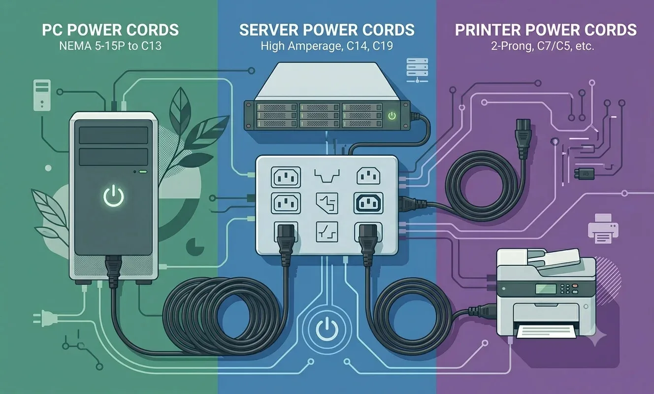 The Complete Guide to Power Cords: How to Choose the Right One for Your PC, Server, or Printer