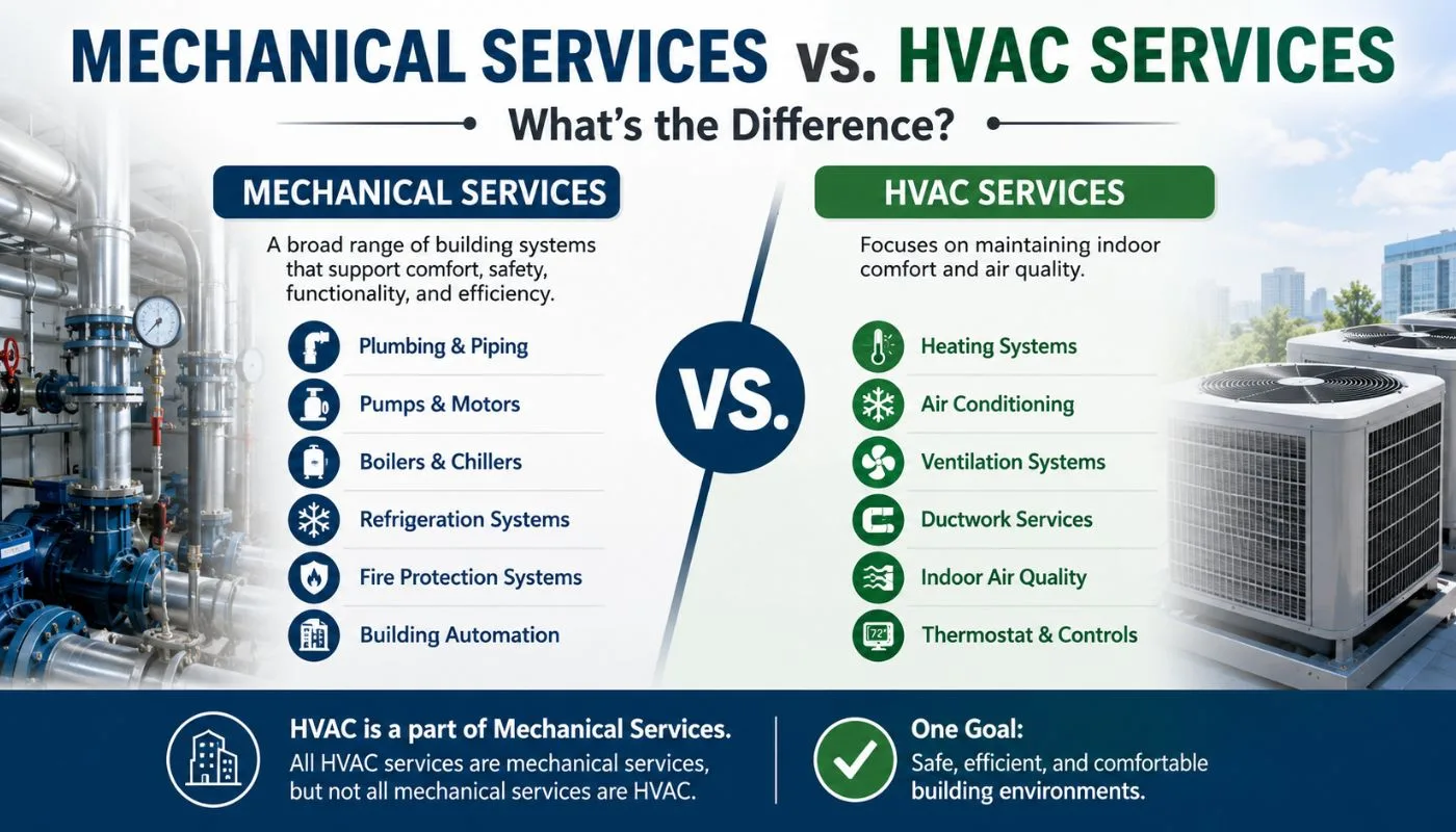 Mechanical Services vs. HVAC Services: What's the Difference?