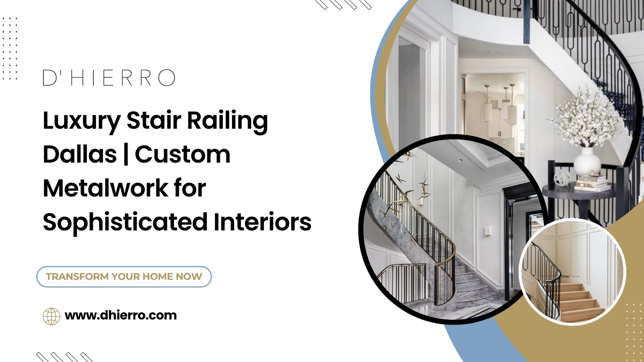 Luxury Stair Railing Dallas | Custom Metalwork for Sophisticated Interiors