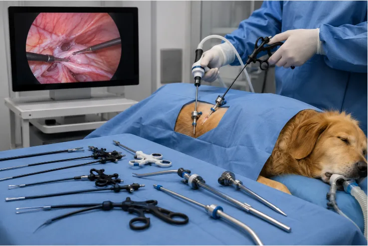 Laparoscopic Instruments Supporting Modern Veterinary Surgery
