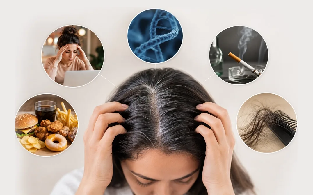 Top 5 Reasons for Grey Hair at an Early Age