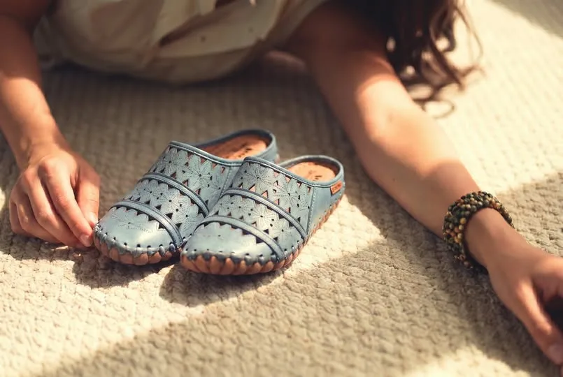 Stylish Green Accent Sandals for Everyday Comfort