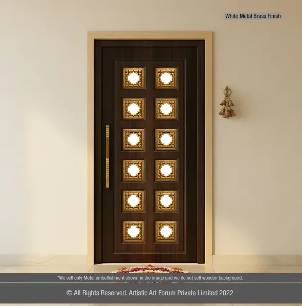 Elevate Your Sacred Space with Handcrafted Brass Pooja Door Designs