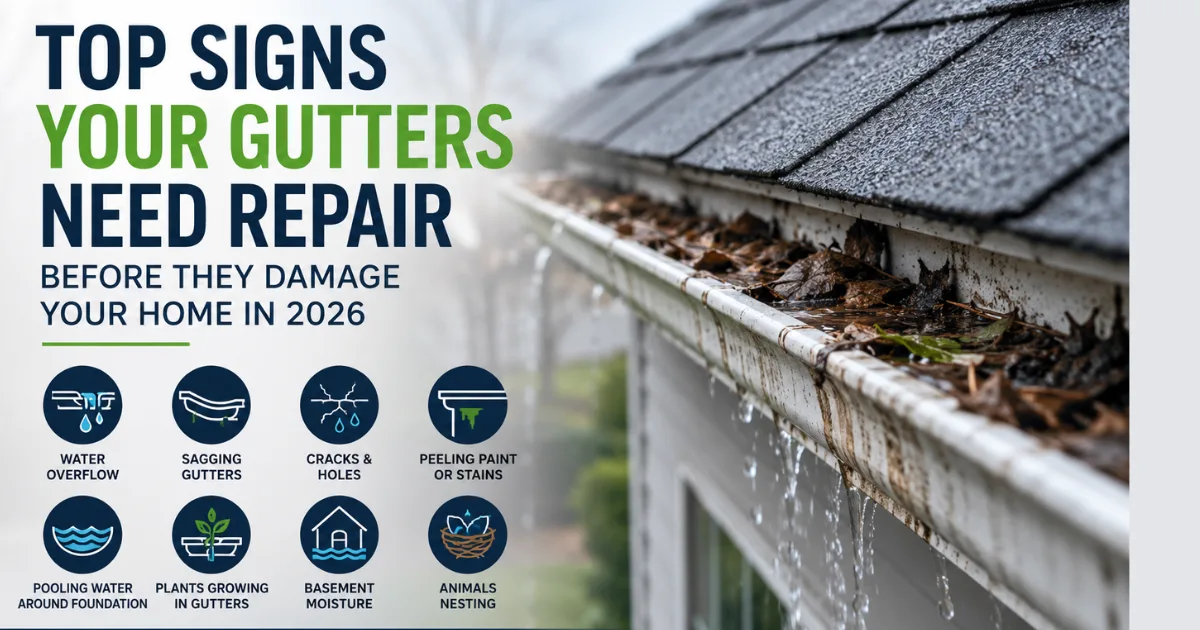 Top Signs Your Gutters Need Repair Before They Damage Your Home in 2026