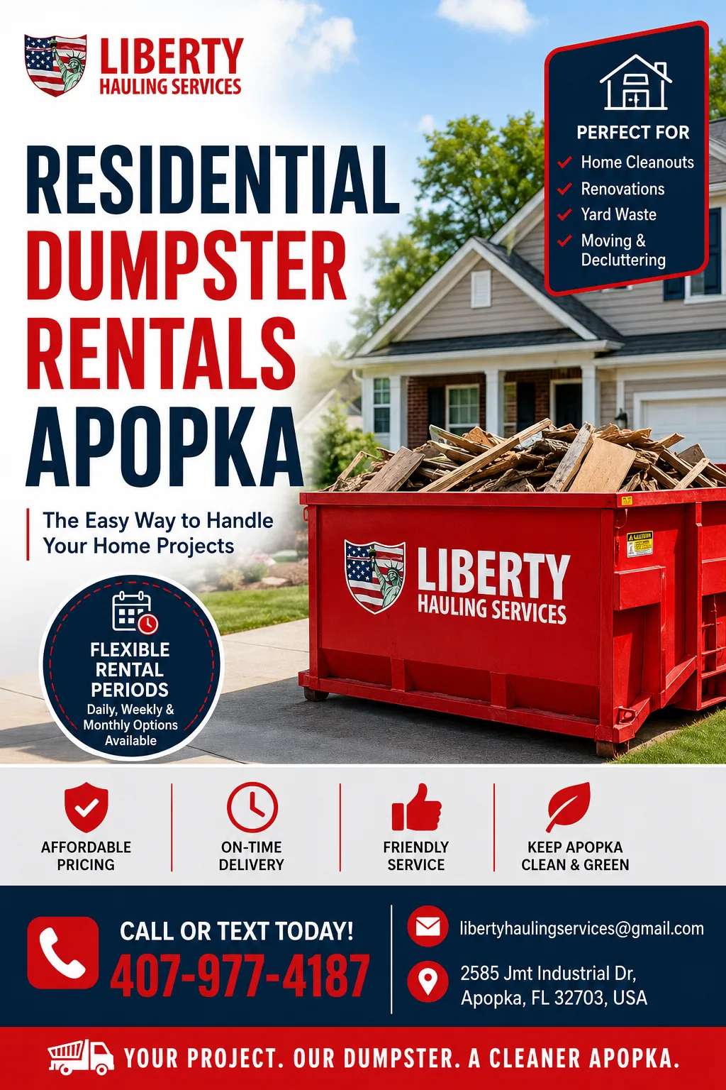 Same-Day Delivery: Residential Dumpster Rentals in Apopka Without the Wait