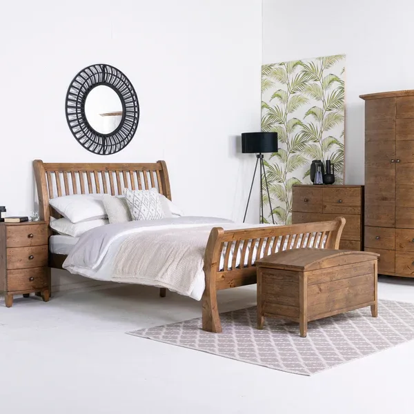 Solid Wood Bedside Table and Oak Blanket Box: Timeless Bedroom Essentials