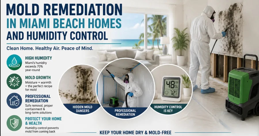 Mold Remediation in Miami Beach Homes and Humidity Control