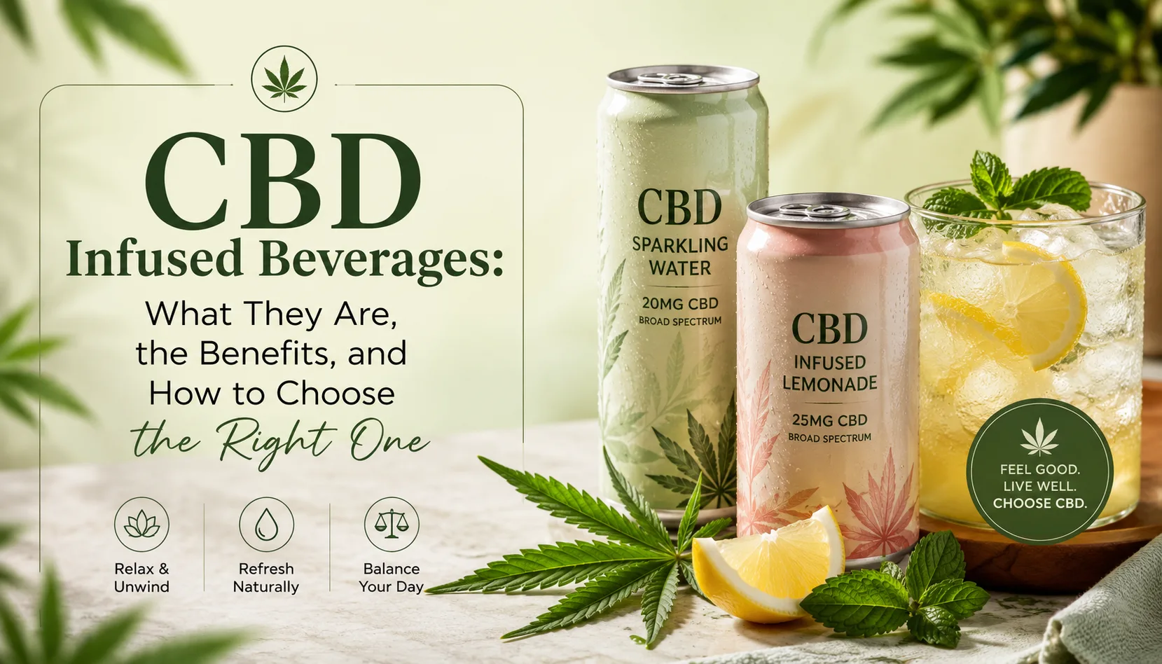 CBD Infused Beverages: What They Are, the Benefits, and How to Choose the Right One