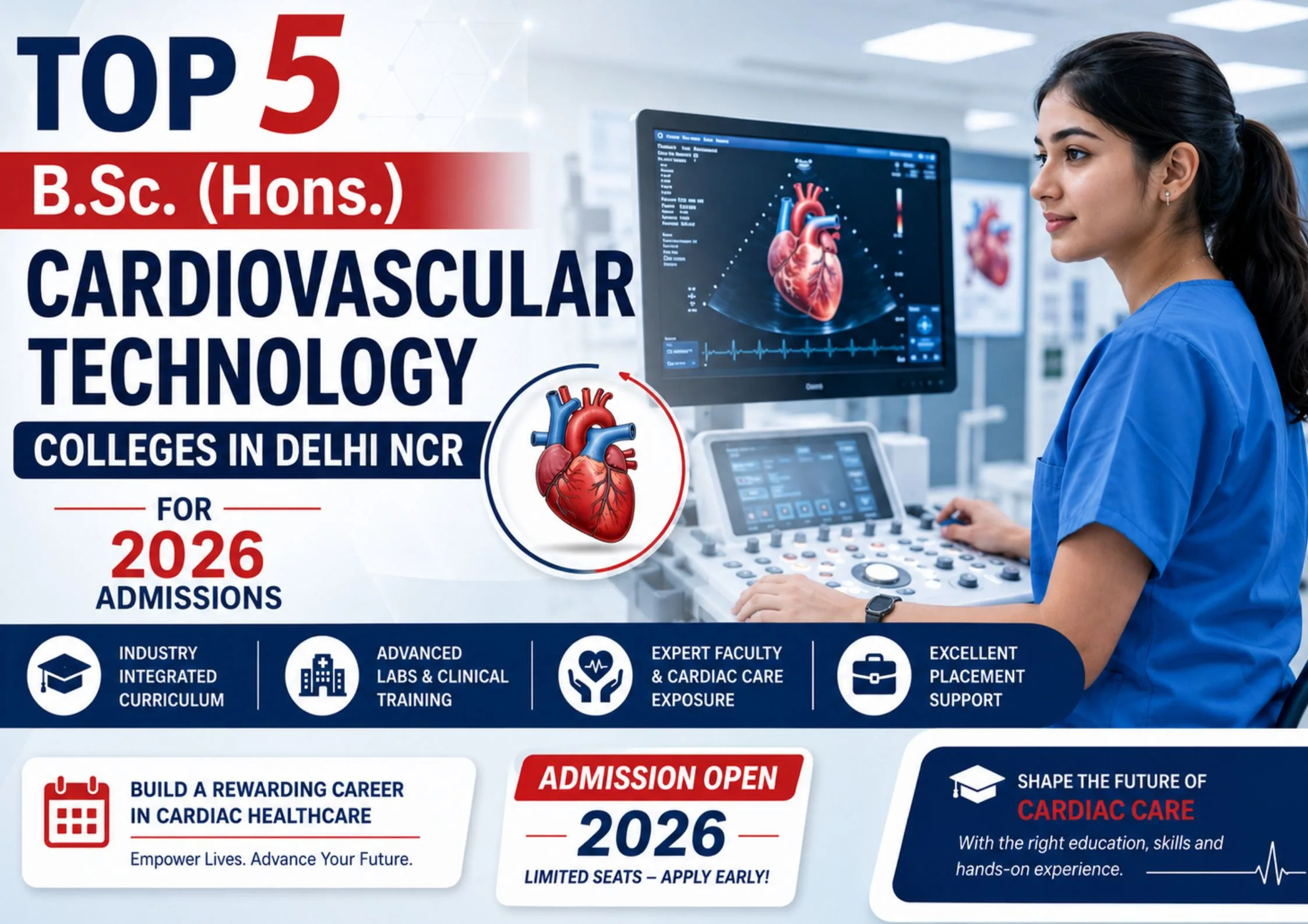 Top 5 B.Sc. (Hons.) Cardiovascular Technology Colleges in Delhi NCR for 2026 Admissions