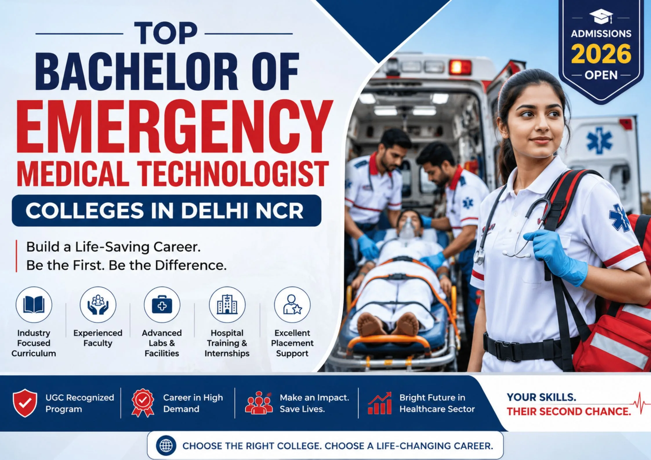 Top Bachelor of Emergency Medical Technologist Colleges in Delhi NCR