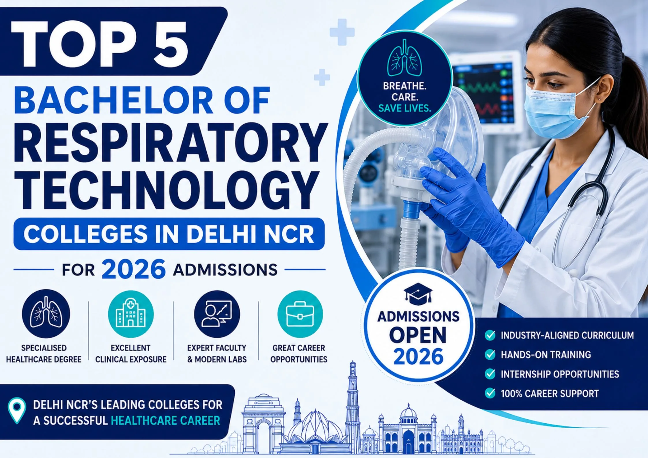 Top 5 Bachelor of Respiratory Technology Colleges in Delhi NCR for 2026 Admissions