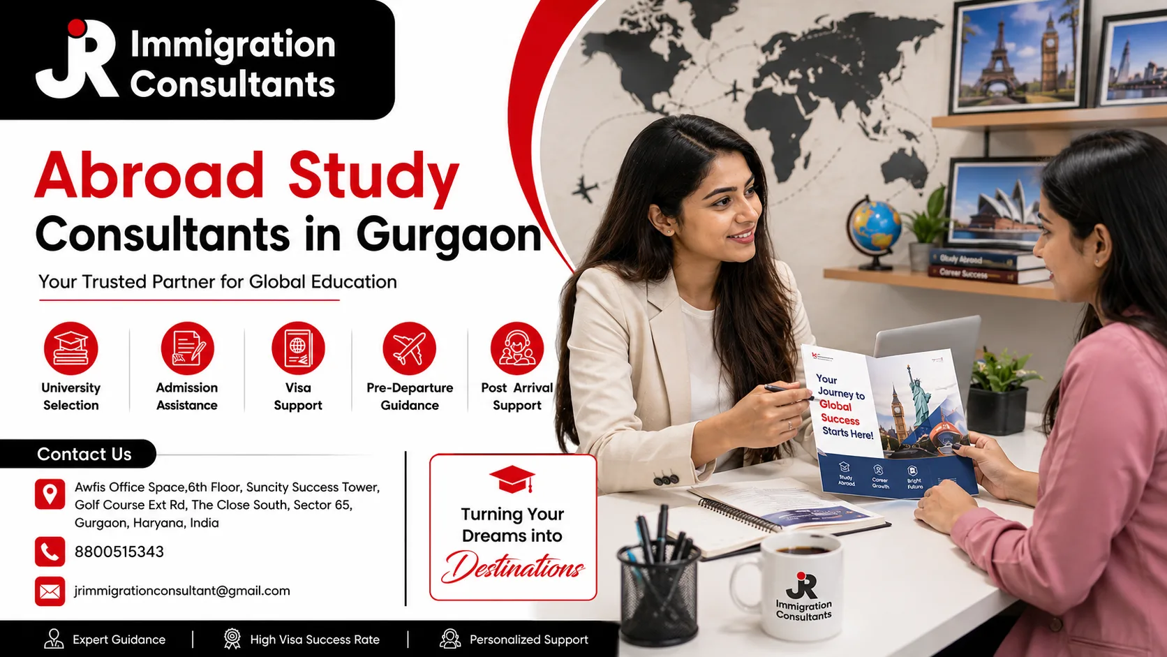 Why Should You Choose Abroad Study Consultants in Gurgaon? | JR Immigration Consultants