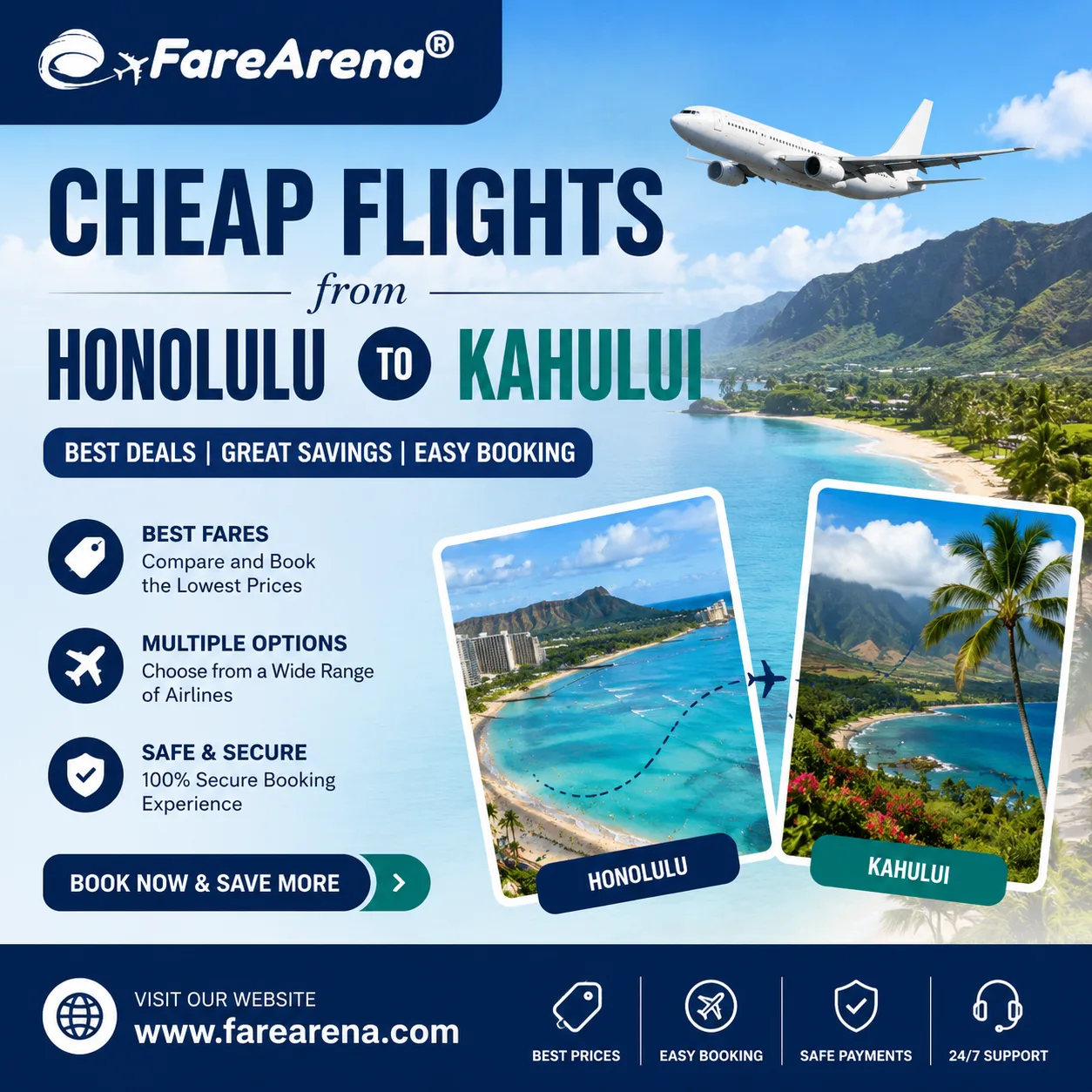 Honolulu to Kahului Flights — Find Cheap Inter-Island Airfare with FareArena