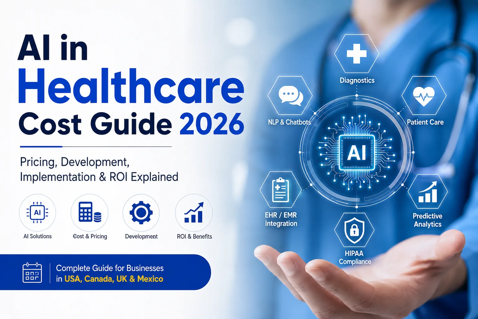 AI in Healthcare Cost Guide 2026: Pricing, Development, Implementation & ROI