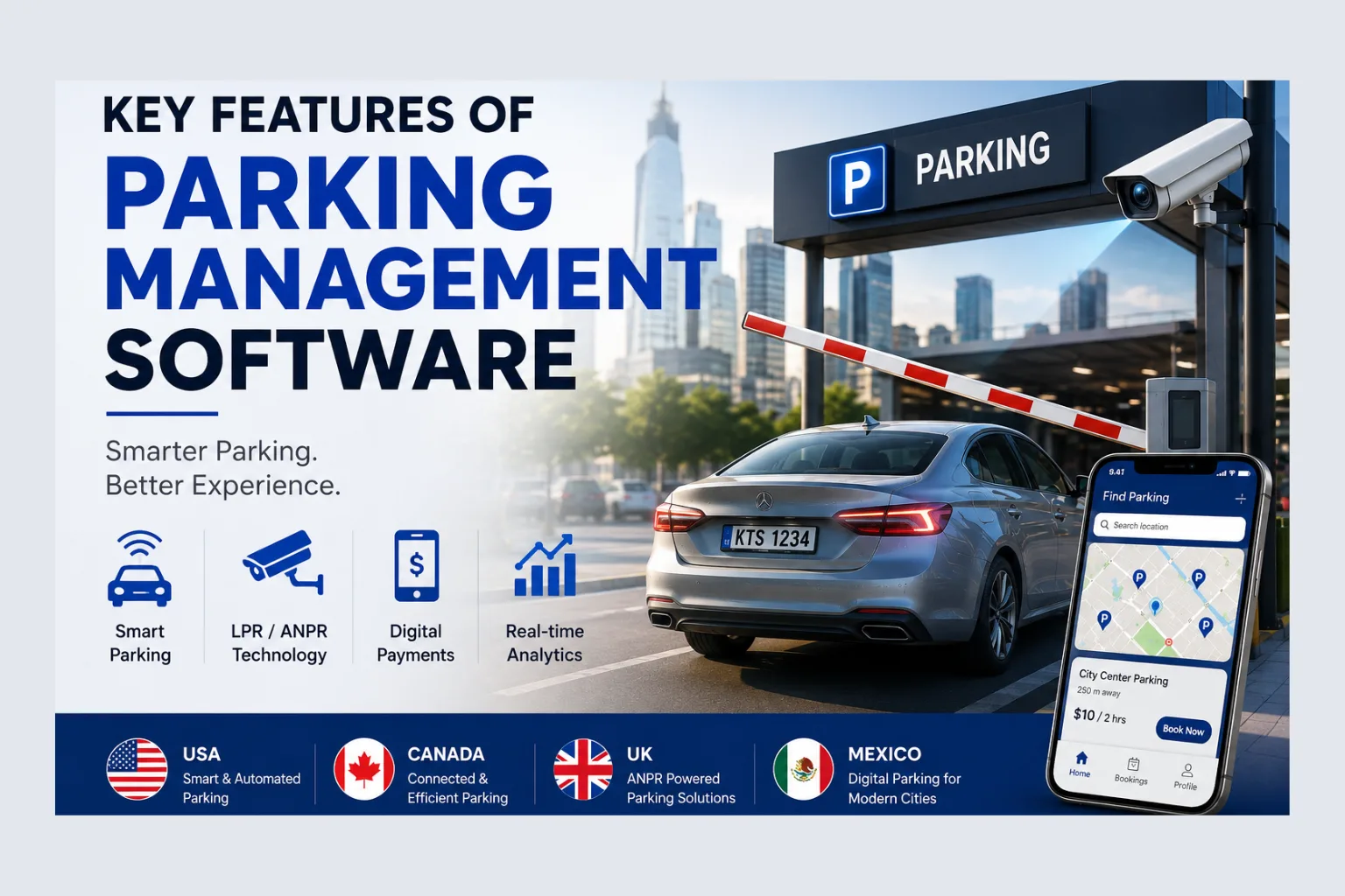 Key Features of Parking Management Software: USA, Canada, UK & Mexico