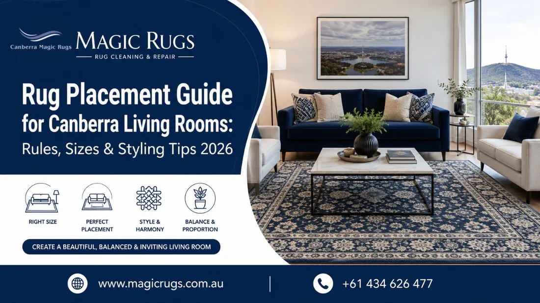 Rug Placement Guide for Canberra Living Rooms: Rules, Sizes & Styling Tips 2026