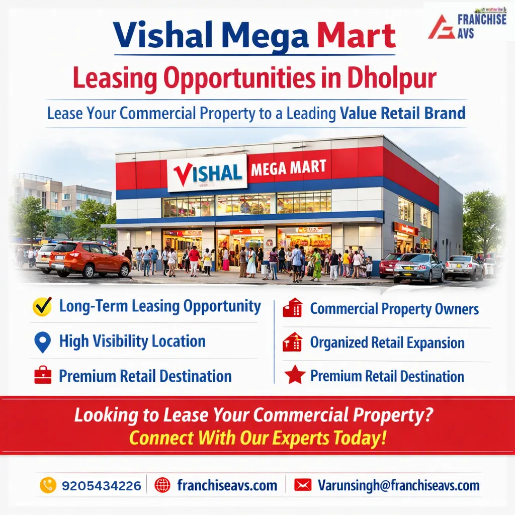 Vishal Mega Mart Leasing Opportunities in Dholpur: How Commercial Property Owners Can Benefit from Retail Expansion