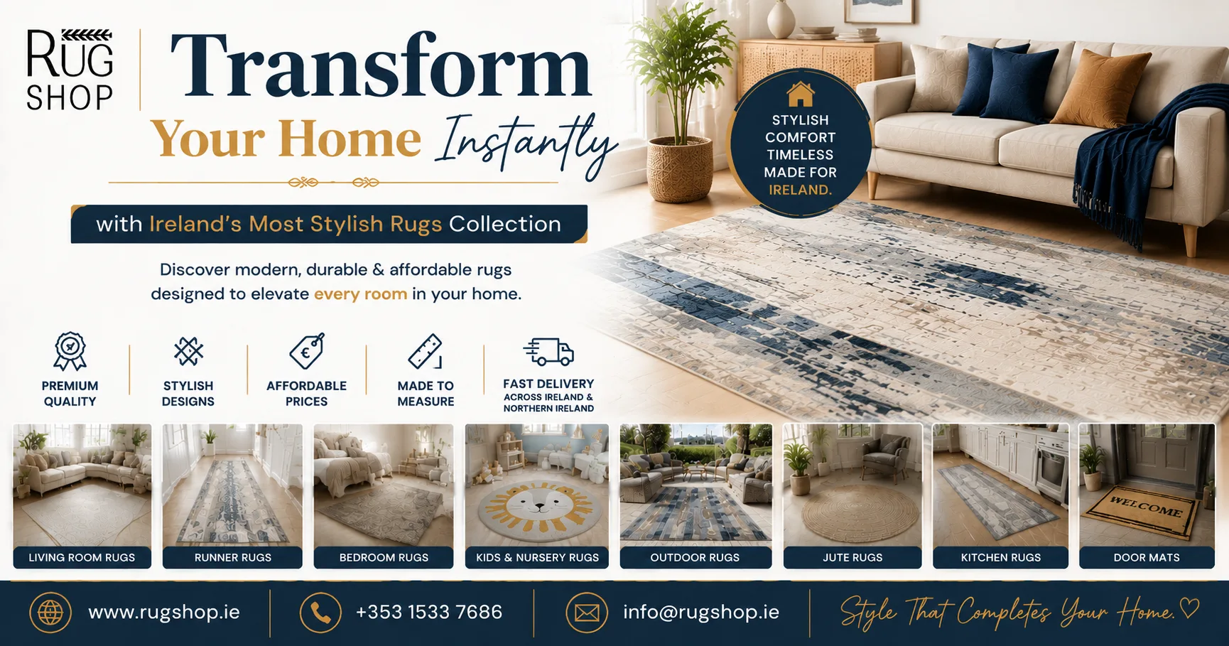 Transform Your Home Instantly with Ireland’s Most Stylish Rugs Collection