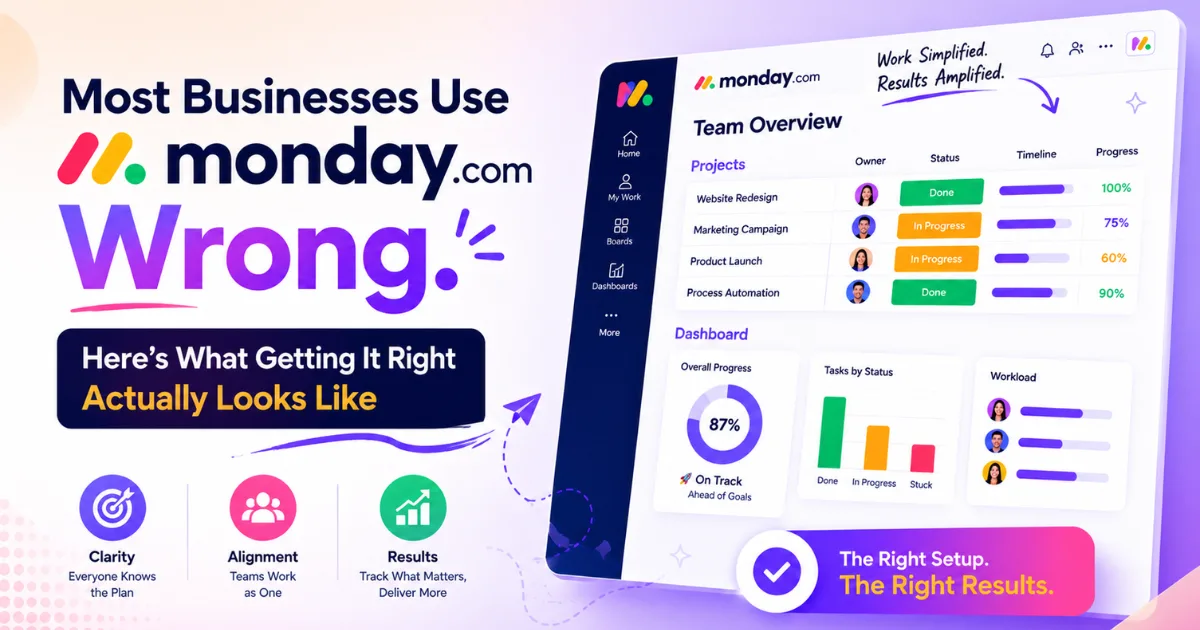 Most Businesses Use Monday.com Wrong. Here's What Getting It Right Actually Looks Like