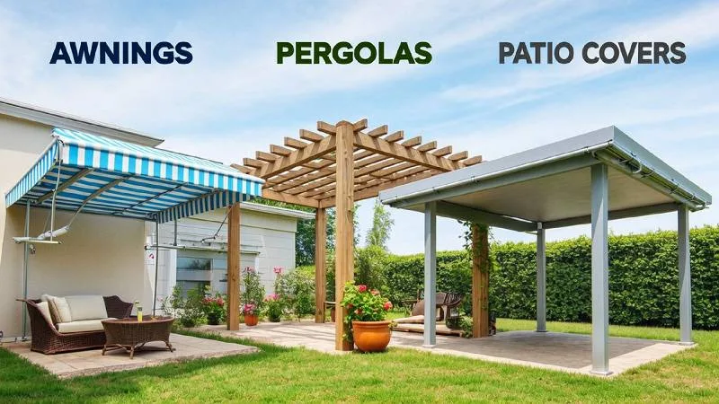 Awnings vs. Pergolas vs. Patio Covers: What’s the Difference