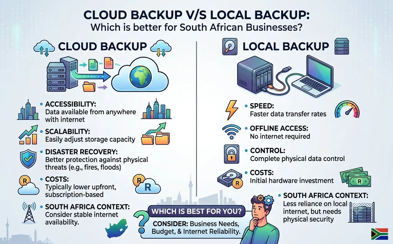 Cloud Backup v/s Local Backup: Which is better for South African Businesses?