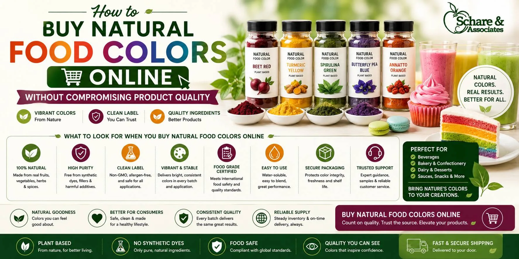 How to Buy Natural Food Colors Online Without Compromising Product Quality