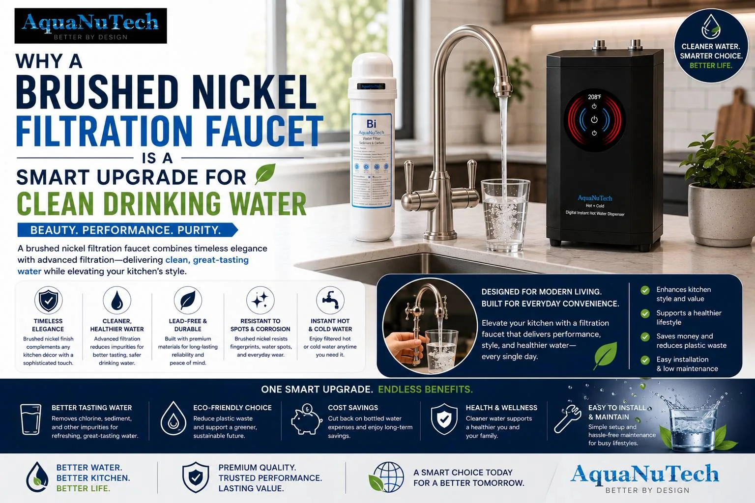 Why a Brushed Nickel Filtration Faucet Is a Smart Upgrade for Clean Drinking Water
