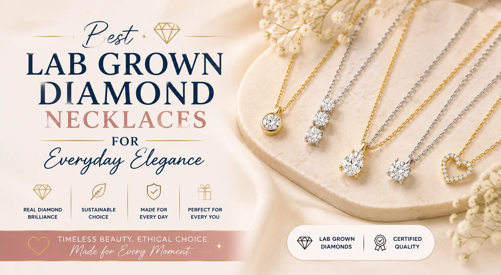 Best Lab Grown Diamond Necklaces for Everyday Elegance