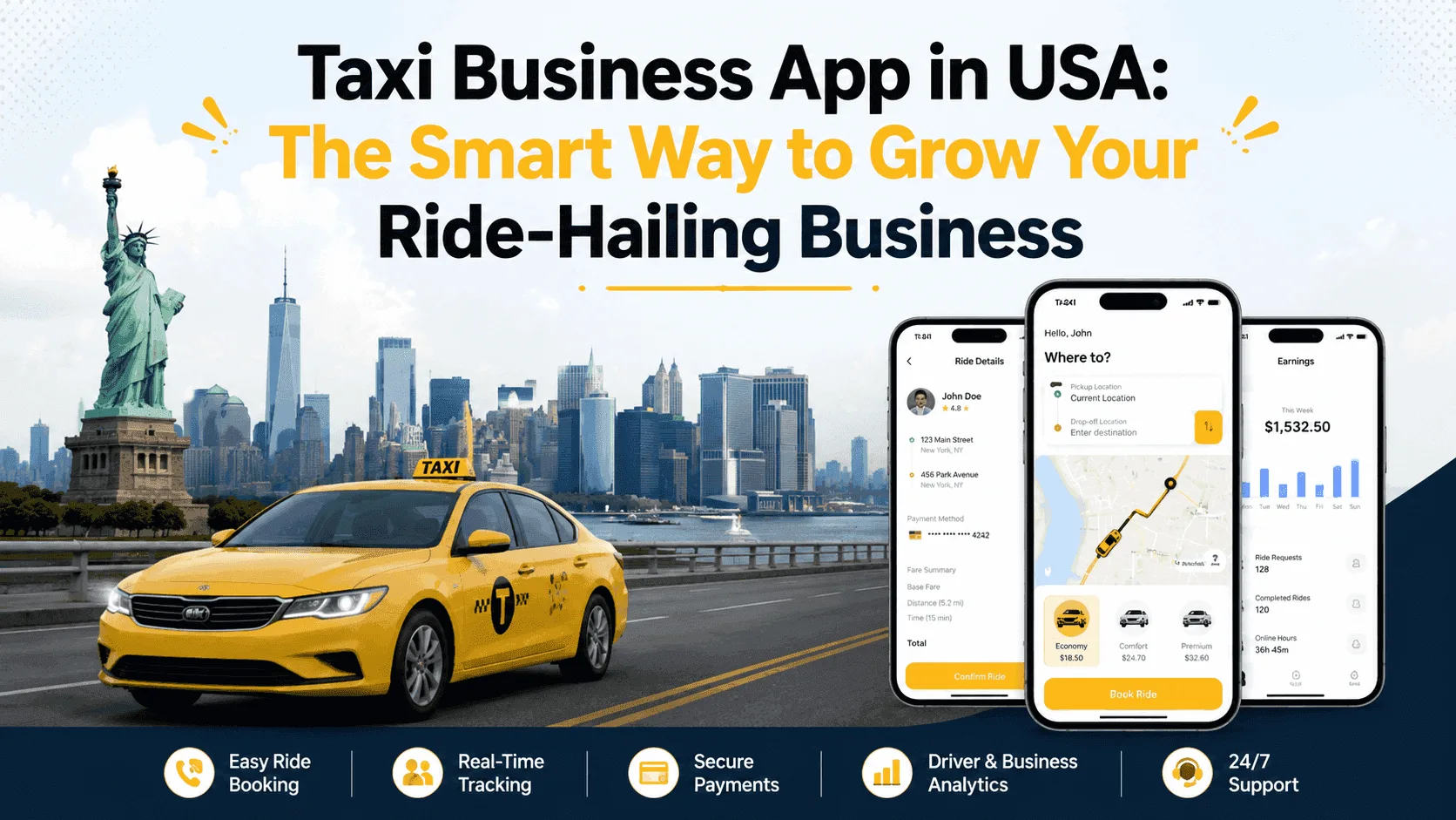 Taxi Business App in USA: The Smart Way to Grow Your Ride-Hailing Business