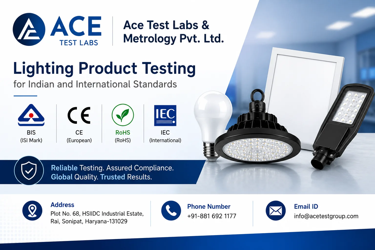 Lighting Product Testing for Indian and International Standards