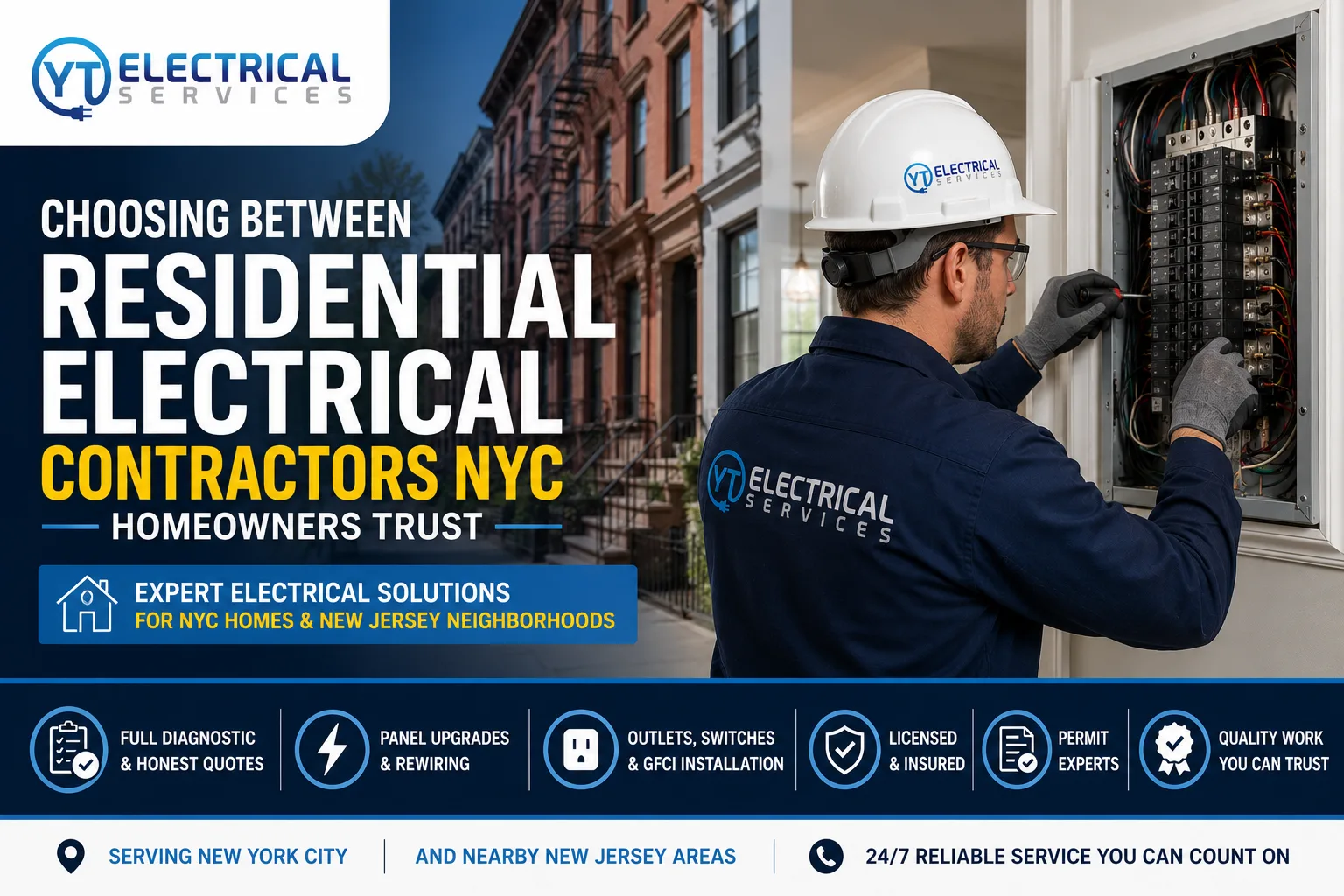 Choosing Between Residential Electrical Contractors NYC Homeowners Trust and Nearby Alternatives