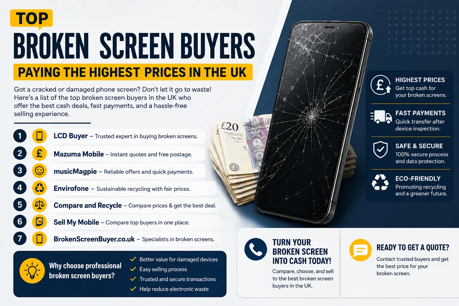 Top Broken Screen Buyers Paying the Highest Prices in the UK