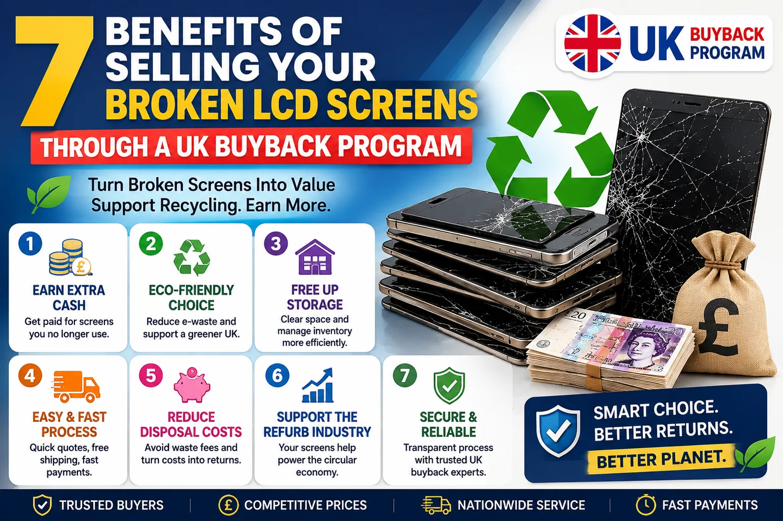 7 Benefits of Selling Your Broken LCD Screens Through a UK Buyback Program