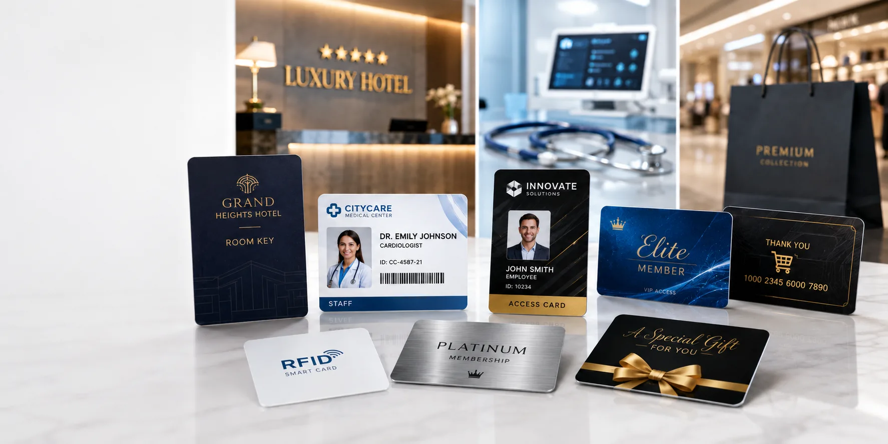 Professional Custom Cards for Hospitality, Healthcare & Retail Industries