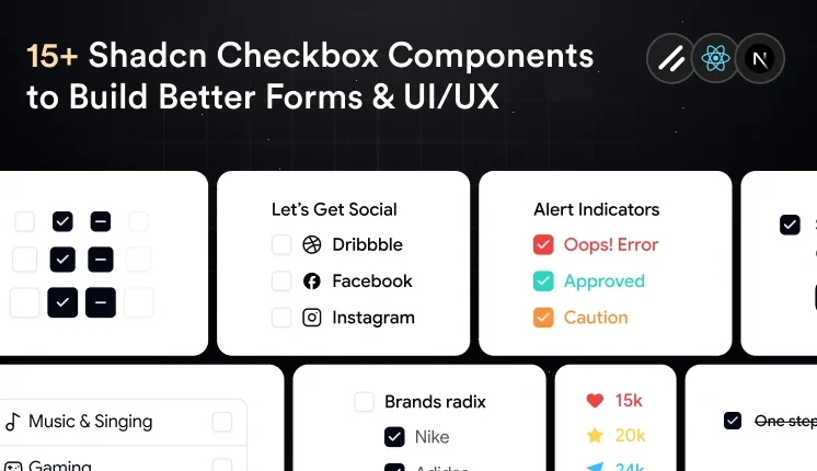 15+ Modern Shadcn Checkbox Components Built with React