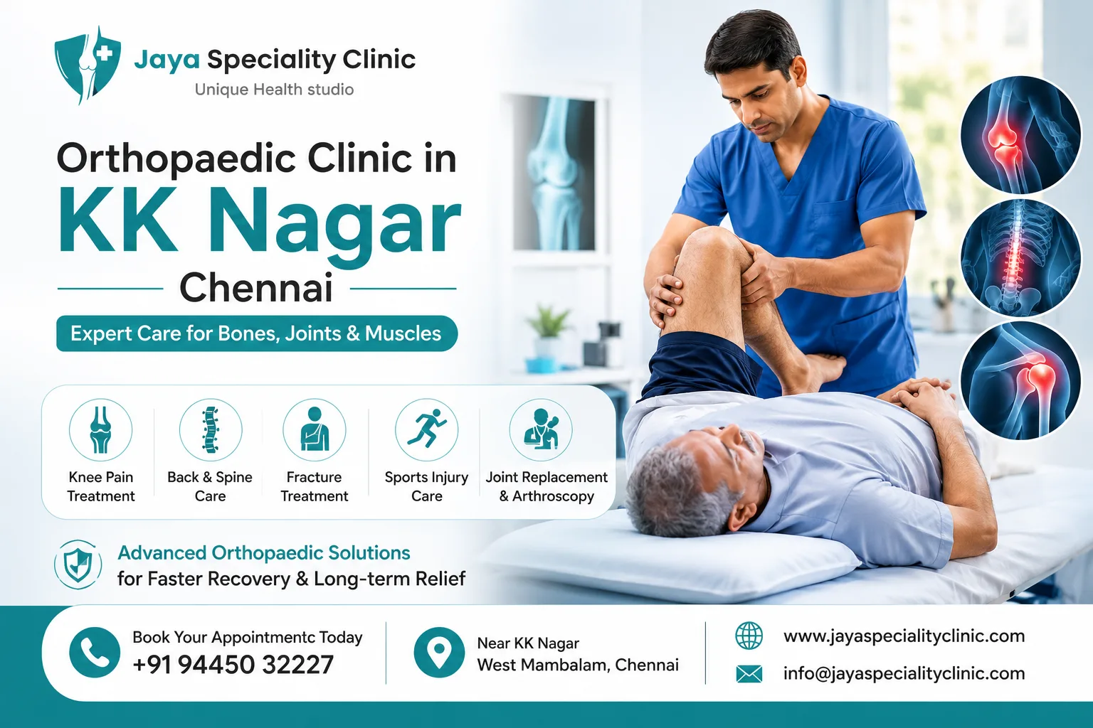 Best Orthopaedic Clinic in KK Nagar Chennai – Expert Bone & Joint Care