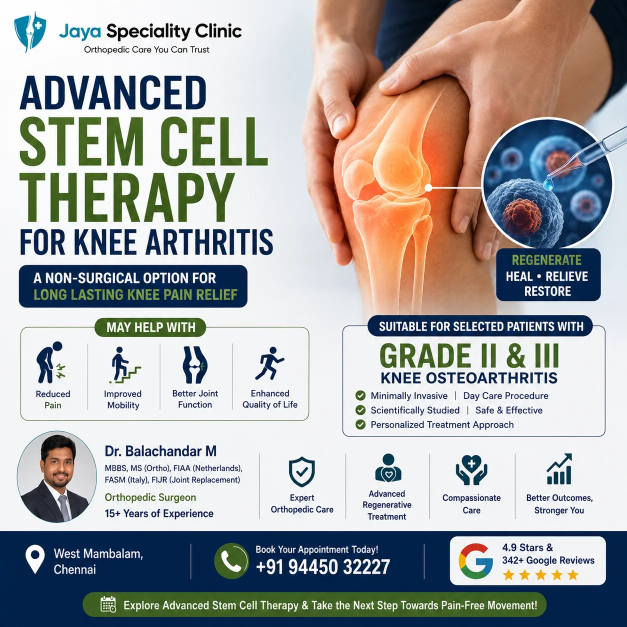 Can Stem Cell Therapy Help With Knee Arthritis Without Surgery?
