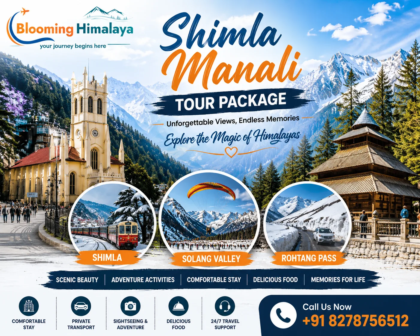 Shimla Manali Tour Package – Your Perfect Himalayan Escape with Blooming Himalaya