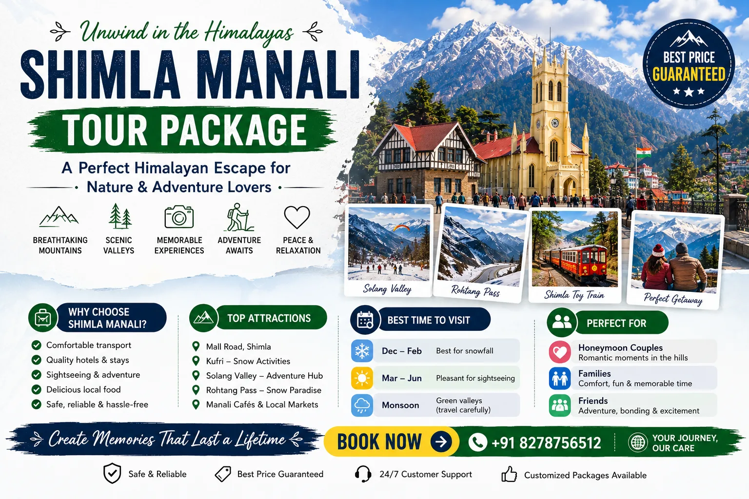 Shimla Manali Tour Package – Perfect Hill Holiday Guide