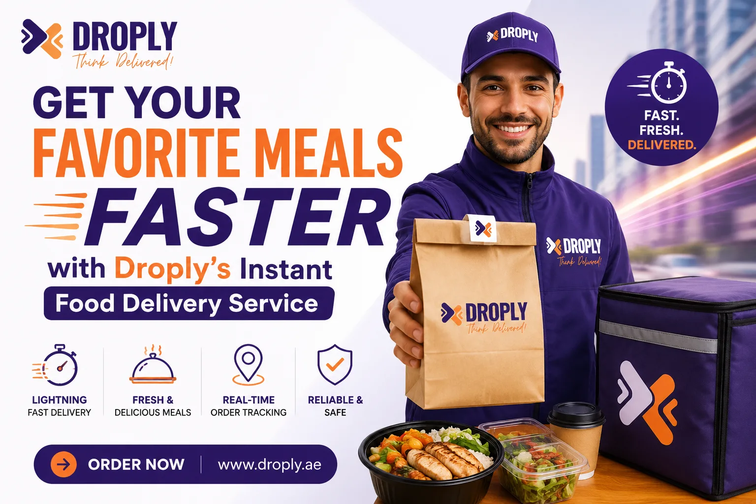 Get Your Favorite Meals Faster with Droply’s Instant Food Delivery Service