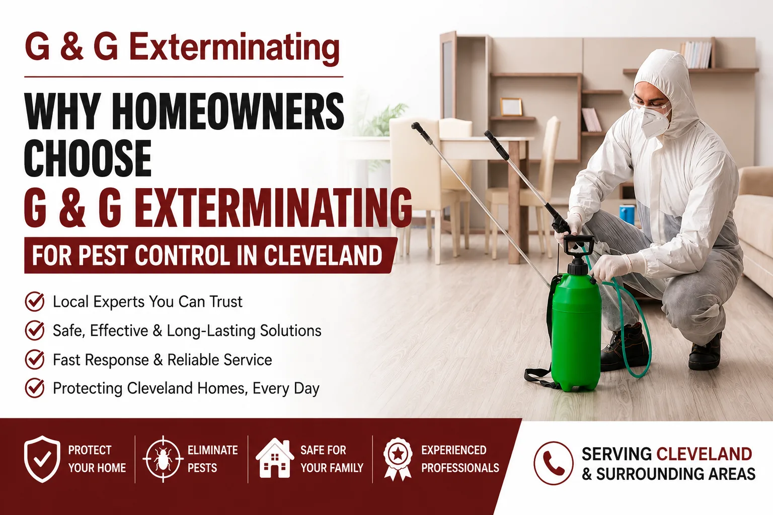 Why Homeowners Choose G & G Exterminating for Pest Control in Cleveland