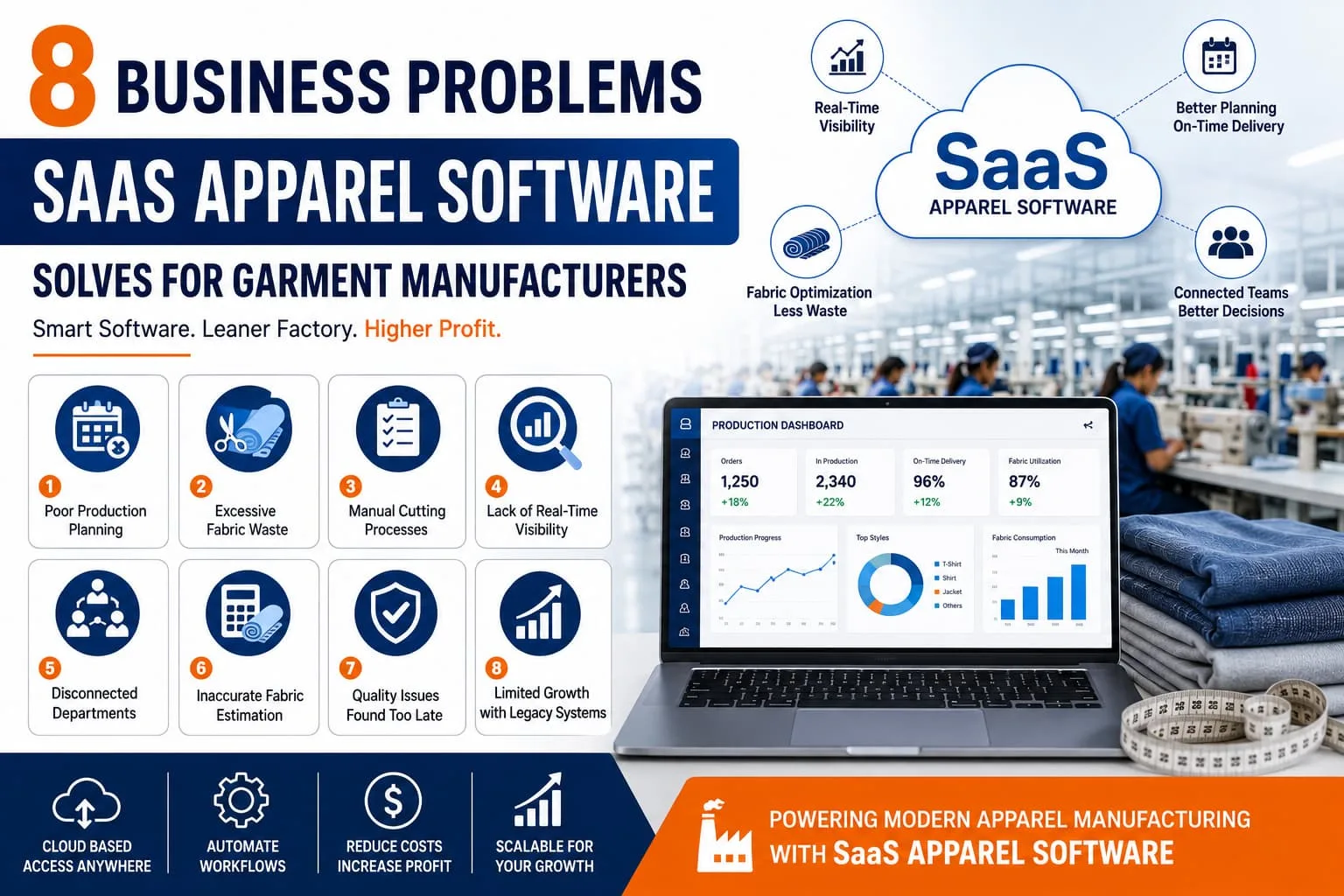 8 Business Problems SaaS Apparel Software Solves for Garment Manufacturers