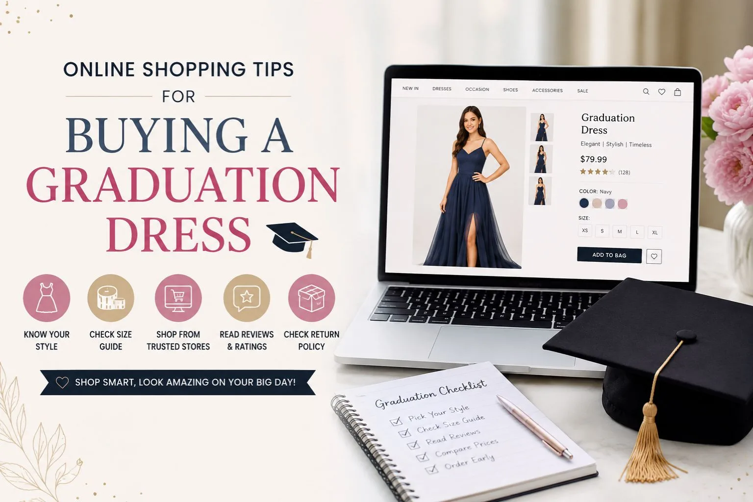 Online Shopping Tips for Buying a Graduation Dress