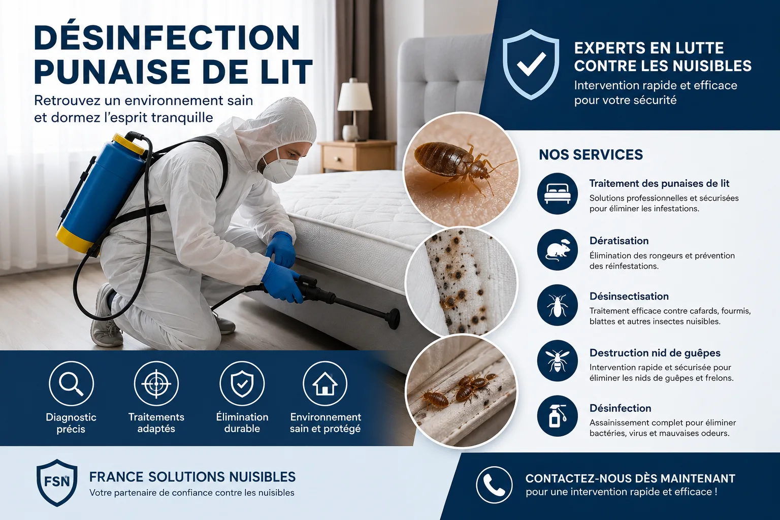 Entreprise de Désinfection Punaise de Lit : Pourquoi Une Intervention Rapide Est Essentielle ?