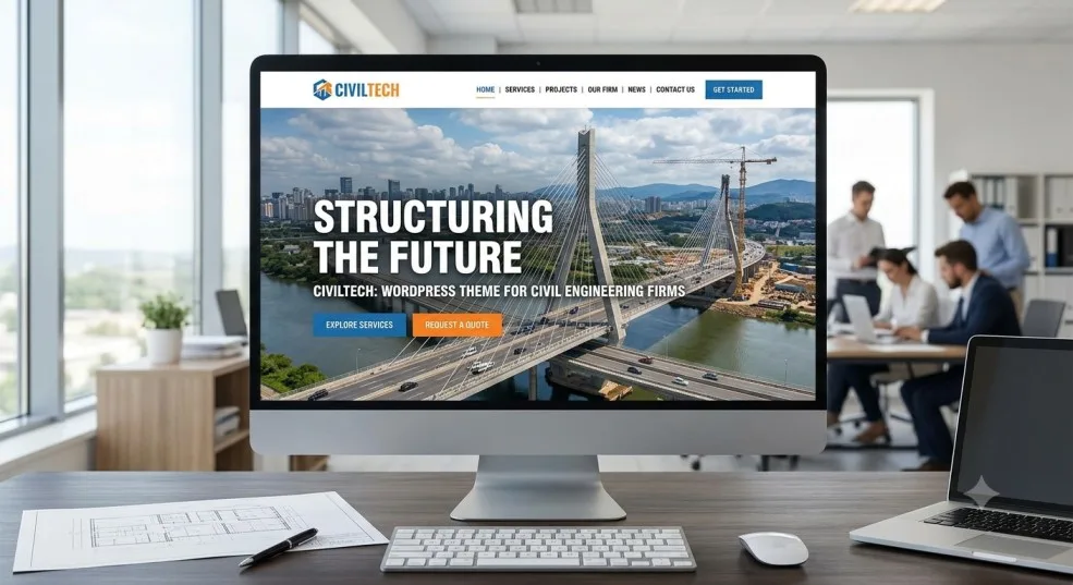 Feature-Rich Construction Company WordPress Themes for Engineering Contractors