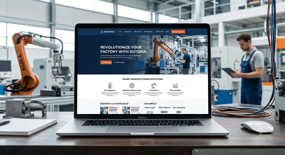 Why a Factory WordPress Theme Strengthens Manufacturing Credibility