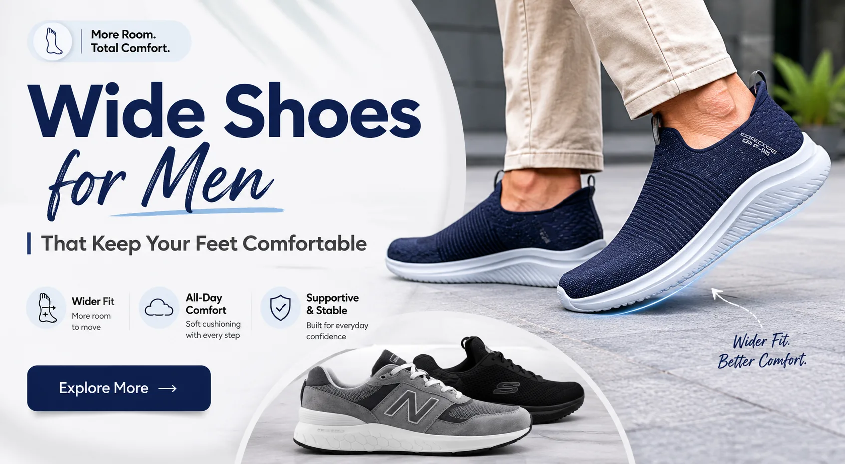 Wide Shoes for Men That Keep Your Feet Comfortable