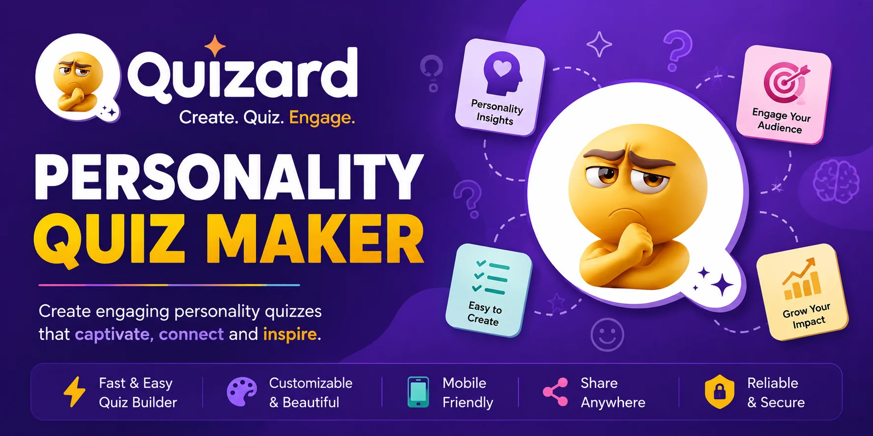 Quizard: The Smart Personality Quiz Maker to Create Interactive Personality Quizzes