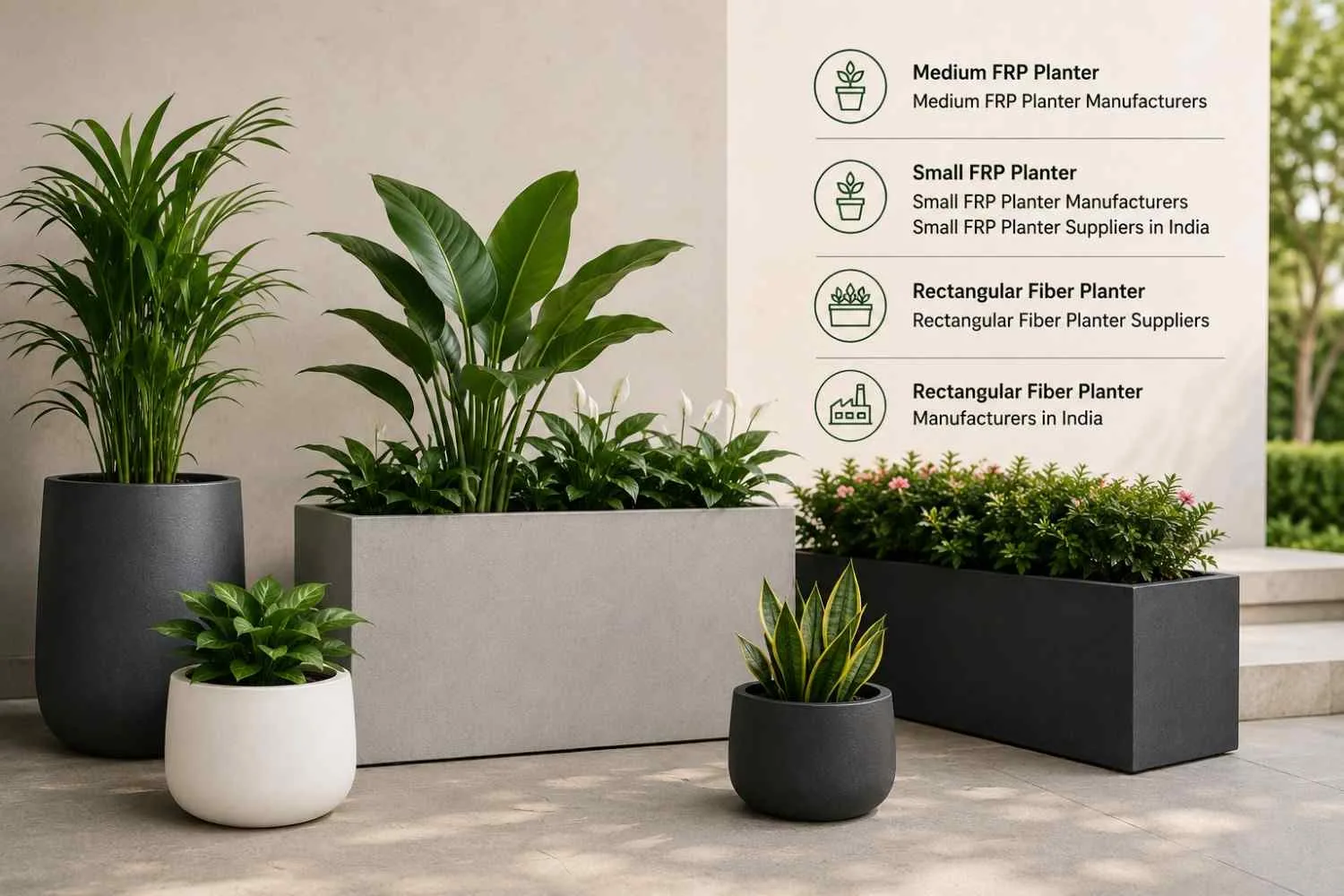 A Complete Guide to Small FRP Planter Manufacturers and Rectangular Fiber Planter Suppliers in India