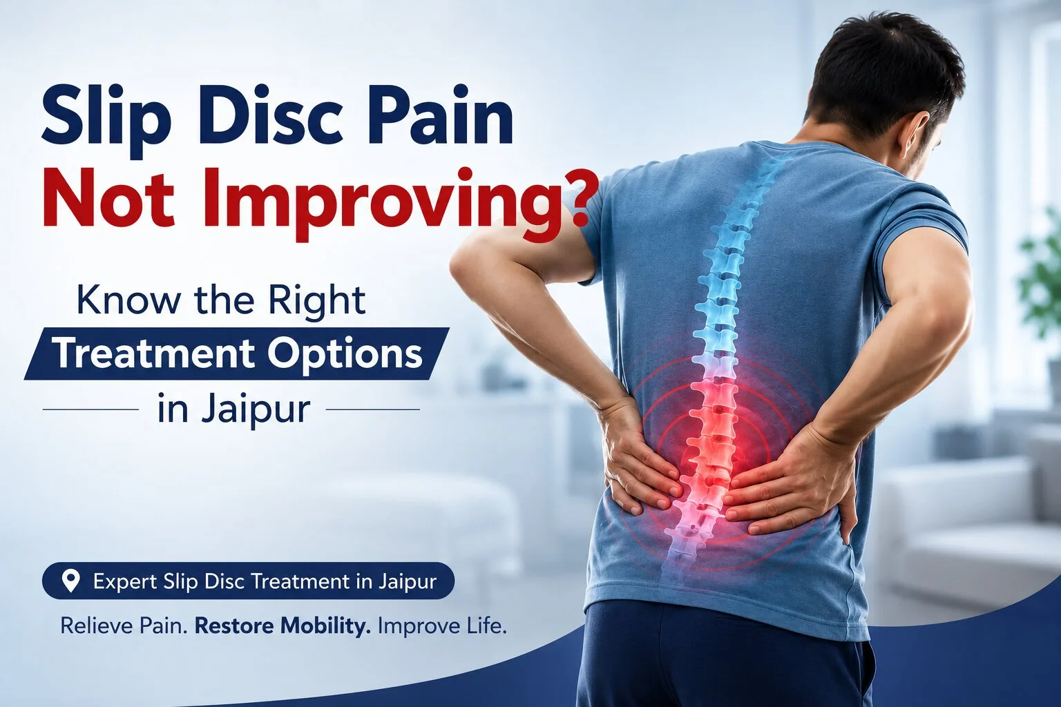 Slip Disc Pain Not Improving? Know the Right Treatment Options in Jaipur